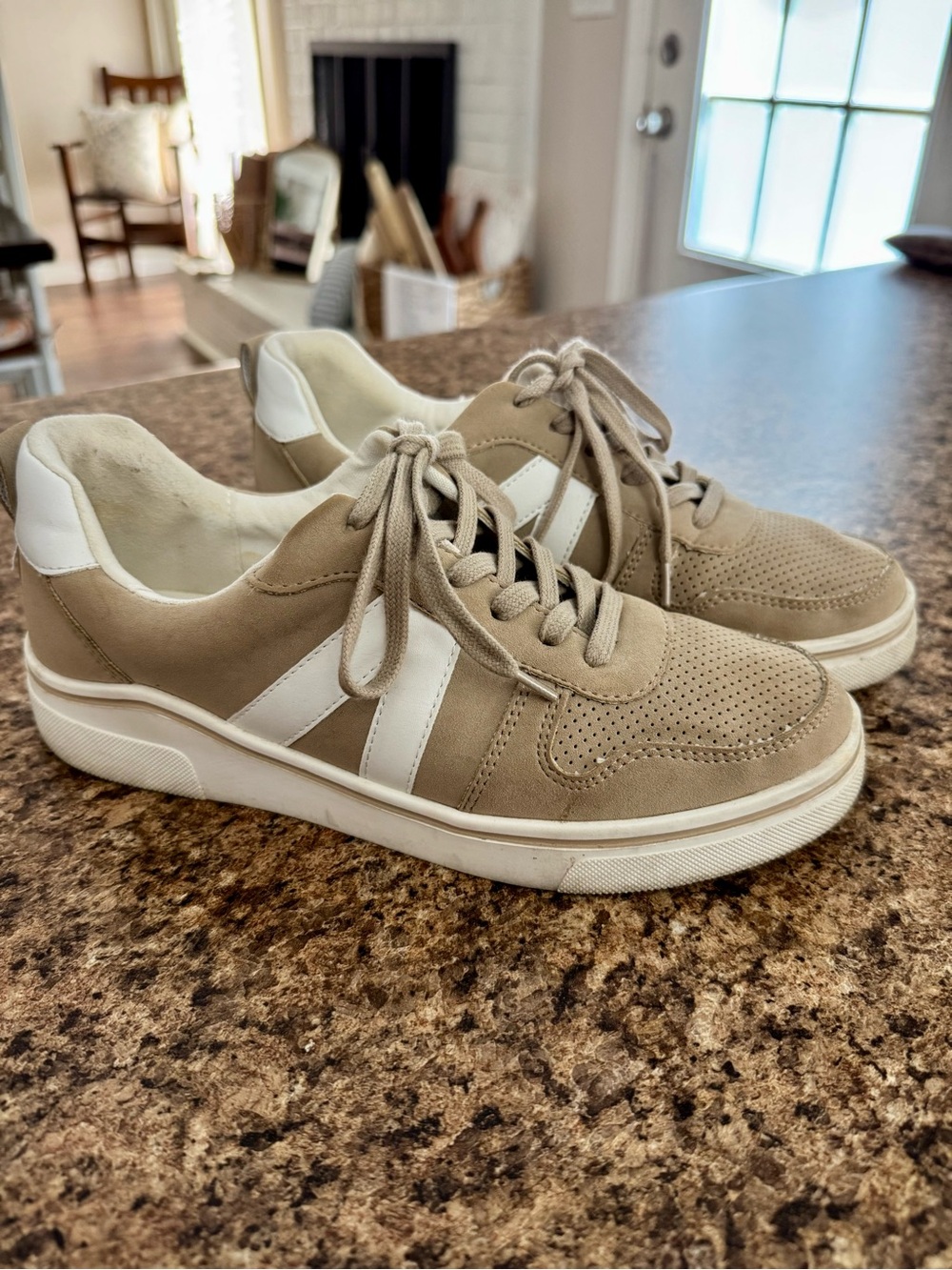 MIA Beige and White Women's Sneakers!